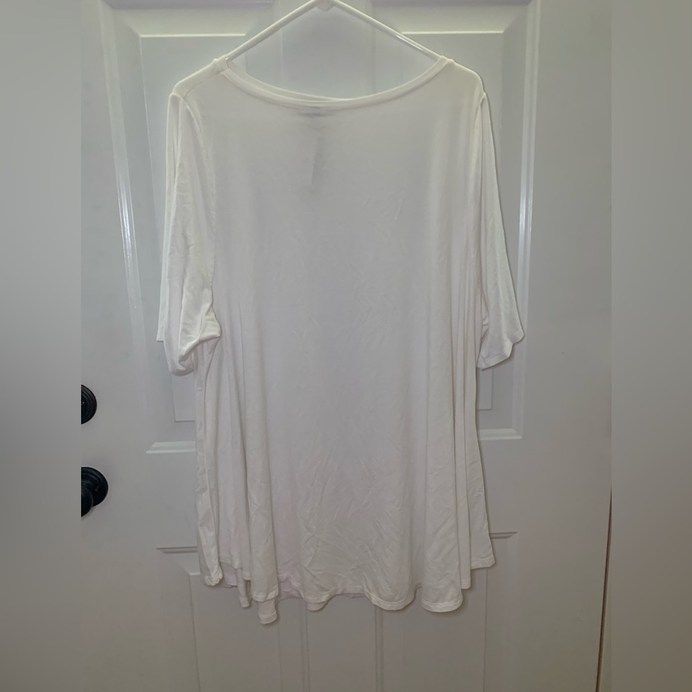 Lane Bryant tunic length Swing style White Women's Top